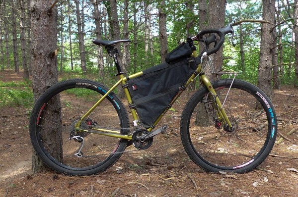 Salsa fargo frame bag while good for weight and balance e.g