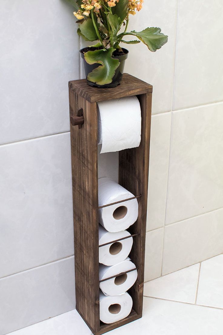 Vintage Kultur Toilettenpapierhalter aus Palette in Elo7 | Recycelte Kunst ... -...