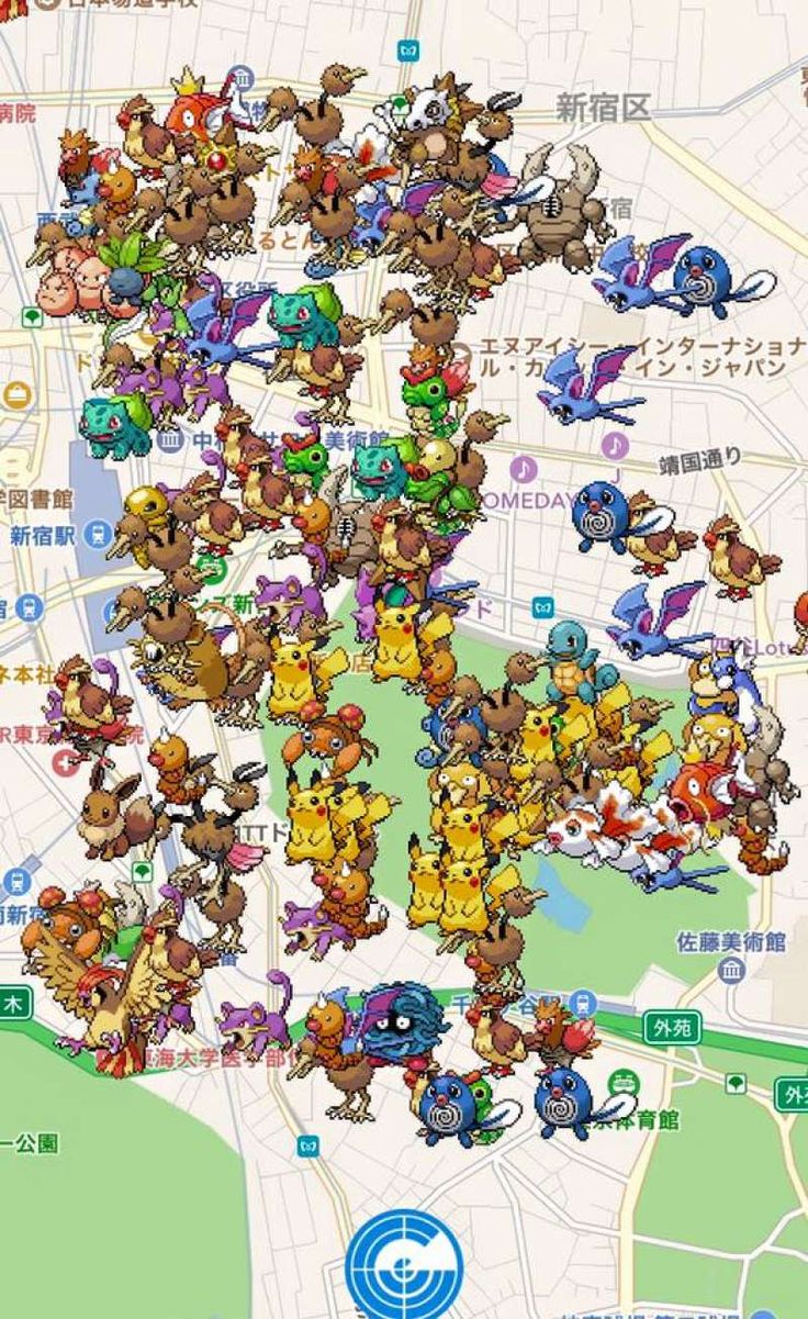 10 Best Places for Pokémon Go in Tokyo Japan map, Pokemon, Pokemon go