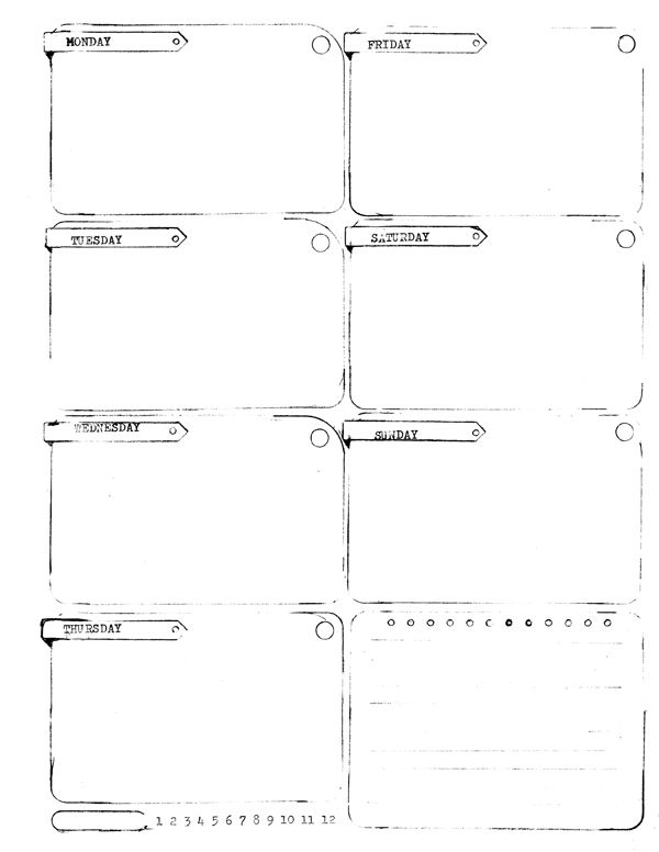 weekly planning pages