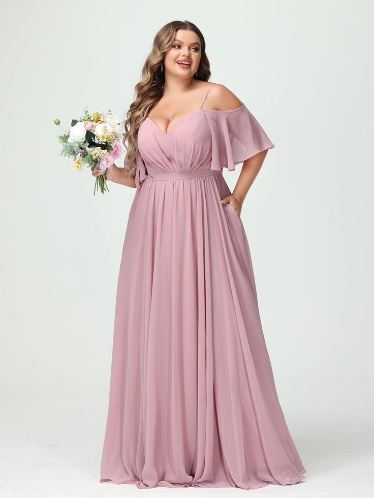 Plus size pink bridesmaid dresses clearance