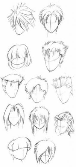 26 trendy hair drawing reference back | Manga hair, Anime hair, How to