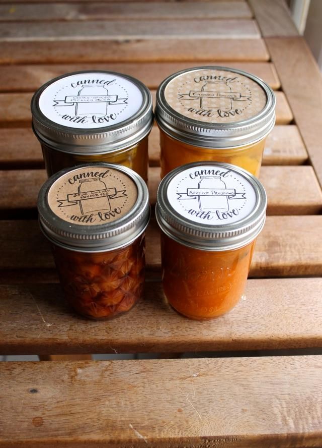 jars with labels