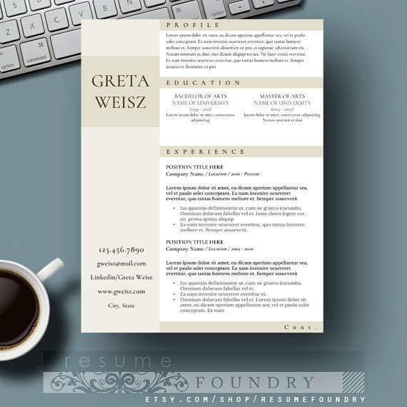 112 best Resume Templates - Etsy images on Pinterest Resume tips - two page resume samples 112 best Resume Templates - Etsy images on Pinterest Resume tips - two page resume samples