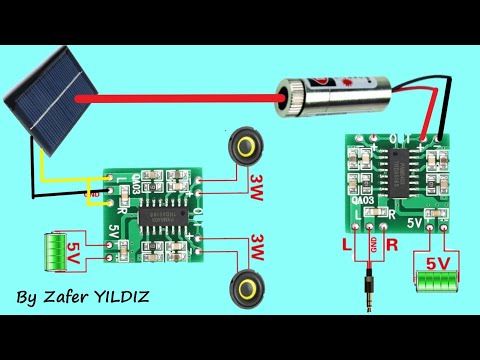 LAZER İLE SES İLETİMİ ÇOK BASİT HERKES YAPABİLİR - easy laser sound transfer - YouTube | Electronics projects, Devre şeması, Youtube