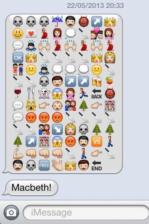 the entire story of macbeth told in emoji how well can a story with emojis