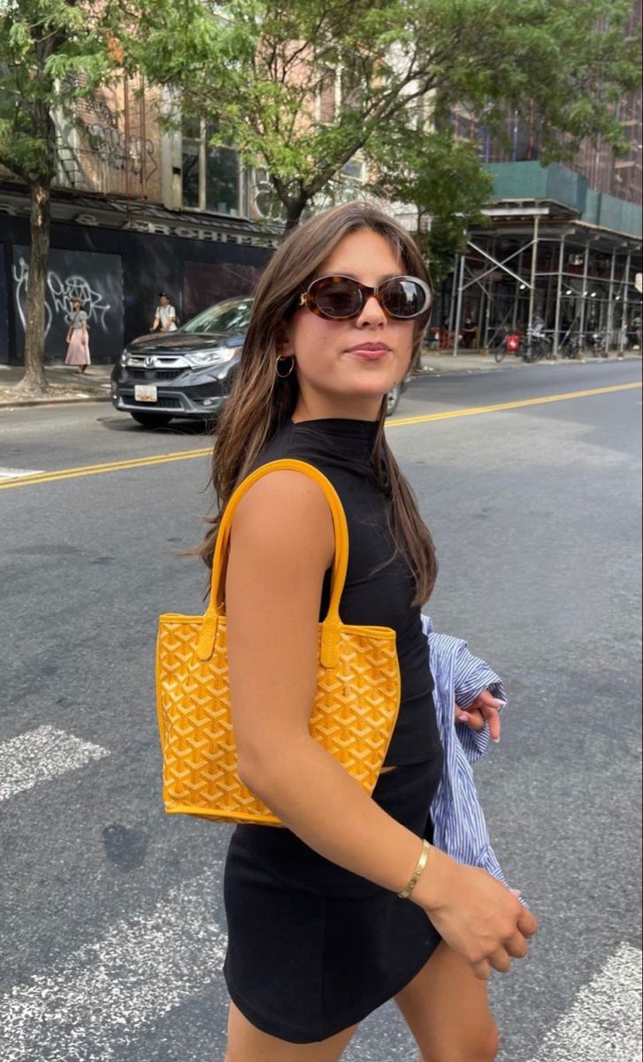 goyard bag sunglasses city summer outfit  Fashion, Street style handbags, Goyard  bag