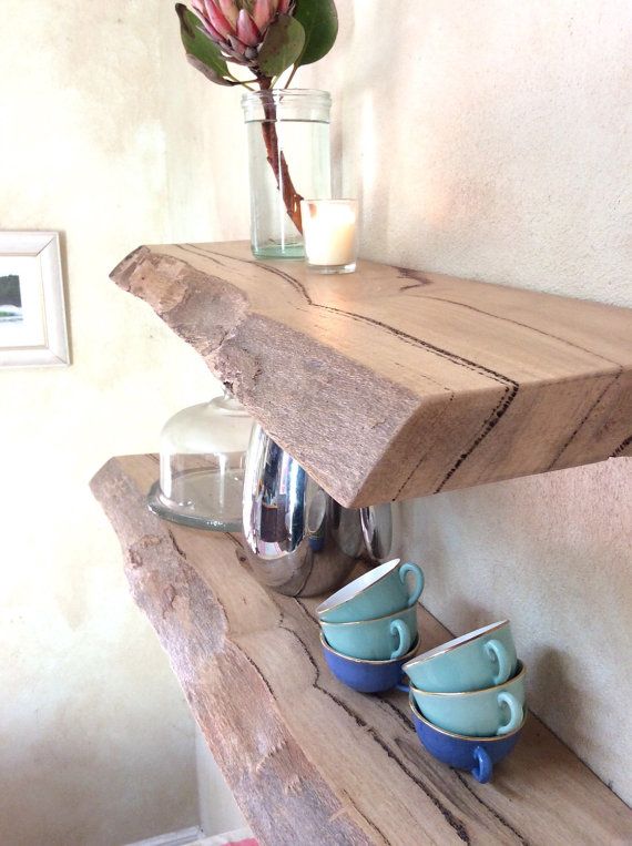 Floating Wood Shelves Perth Set of 2 Marri floating timber | Shelves ...