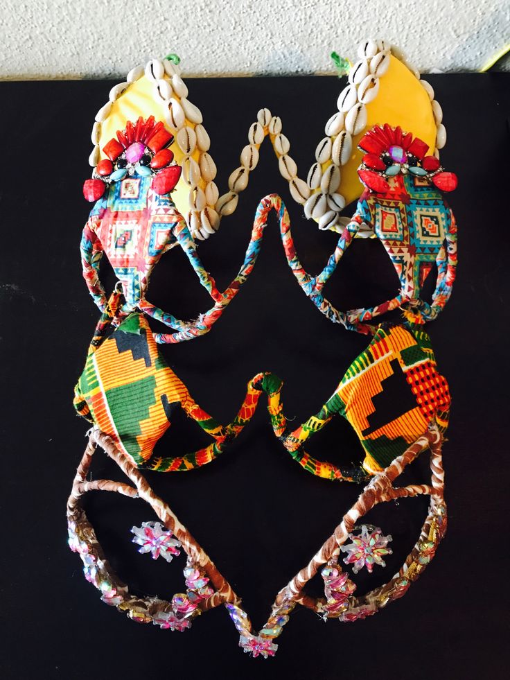 Carnival Wire Bras Also Good For Monday Wear - Can be customized - African  themed