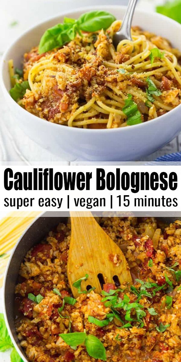 Cauliflower Bolognese Vegan Recipes Vegan Bolognese Cauliflower Bolognese Vegan Recipes Vegan Bolognese