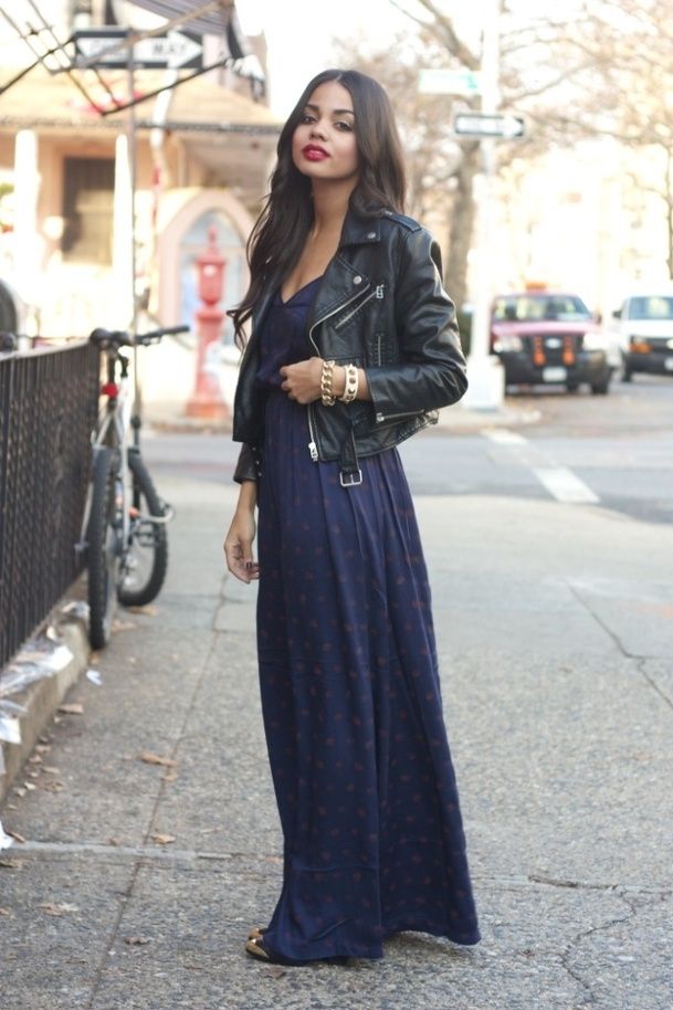 Leather Long Dress