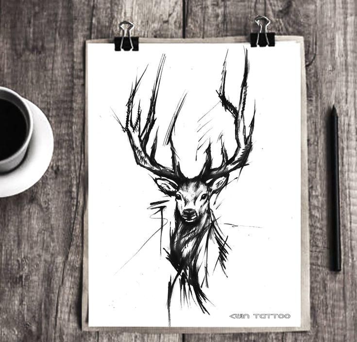 Tattoo ideas Tattoo ideen, Elch tattoo, Hirsch tattoo