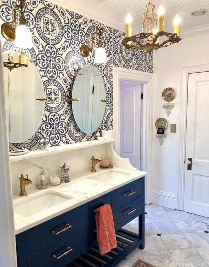 Kid S Bathroom Update New Vanity Peel Stick Wallpaper Peel Stick Floor Tiles Shiplap Peel And Stick Floor Round Mirror Bathroom Ship Lap Walls