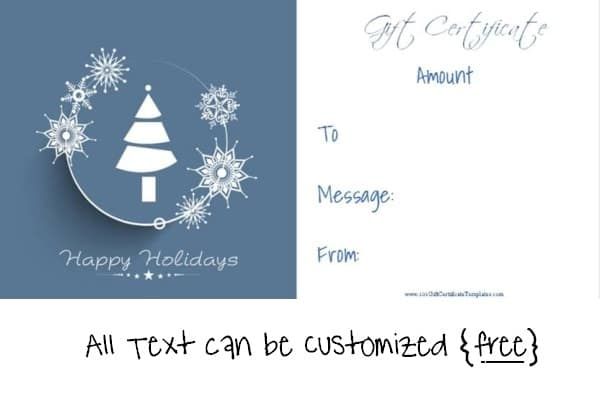 holiday certificate templates