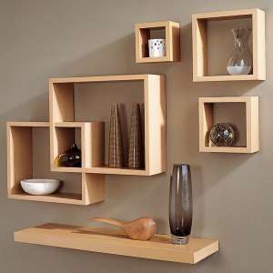 Modern Brown and White Floating Shelves Modern Brown and White Floating Shelves