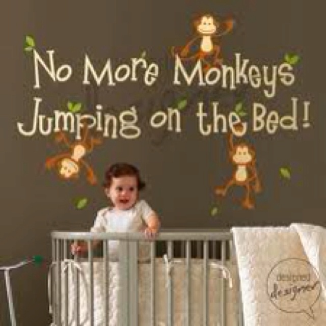 Very Cool Nursery Idea For A Boy Jungle Theme Would Be Fun Could Very Cool Nursery Idea For A Boy Jungle Theme Would Be Fun Could Add Elephants Love This Monkeys On The Bed Thing