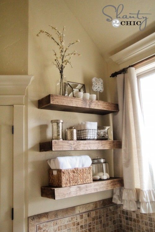 Easy Diy Floating Shelves Shelf Tutorial Video Free Easy Diy Floating Shelves Shelf Tutorial Video Free Plans Master Bath Remodel Pinterest Bathroom And