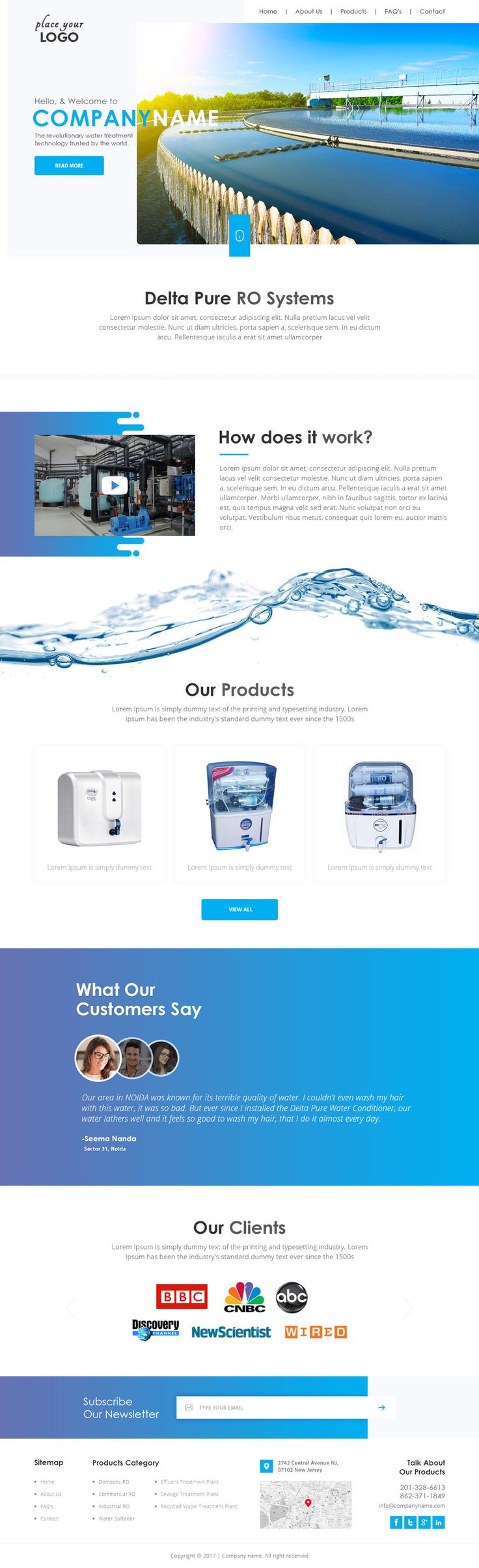 Water purifier website PSD Psd website, Website template, Web design Water purifier website PSD Psd website, Website template, Web design