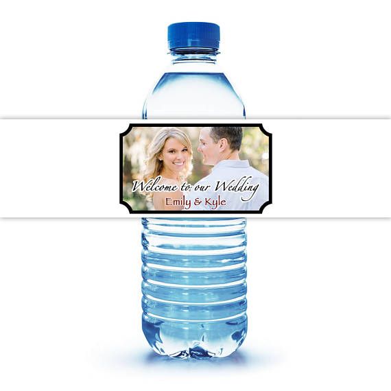 SUNFLOWER WEDDING FAVORS WATER BOTTLE LABELS Waterproof ~ Glossy ~ ANY COLOR
