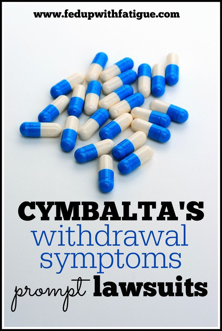 Cymbalta Withdrawal Help