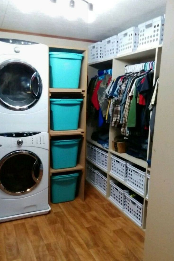 24 Ways to Organize a Large Family in a Small House | Laundry room