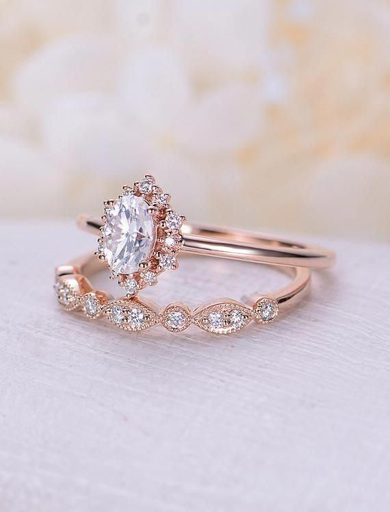 Diamond Stackable Wedding Band or Anniversary Ring Set with 0.18 ct H color I1 clarity Made in 14K White or Yellow Gold