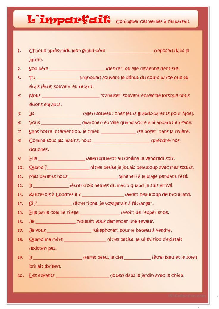 IMPARFAIT | Exercices imparfait, Exercices conjugaison ... IMPARFAIT | Exercices imparfait, Exercices conjugaison ...