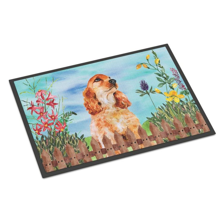 Multicolor Carolines Treasures Cocker Spaniel Red Welcome Kitchen or Bath Mat 24x36 24Hx36W Multicolor Carolines Treasures Cocker Spaniel Red Welcome Kitchen or Bath Mat 24x36 24Hx36W