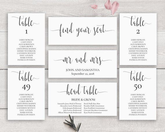 printable seating chart cards 5x7 wedding seating chart template editable seating chart template