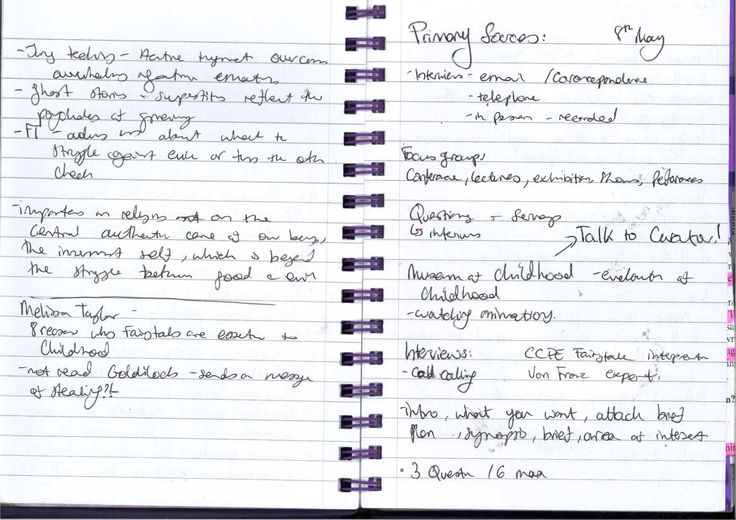 Dissertation notes