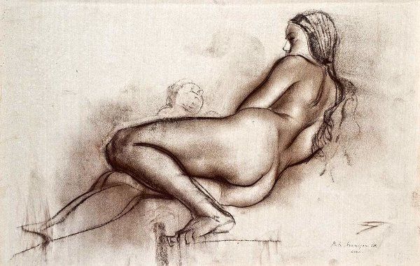 annigoni study of a nude busty coed sluts