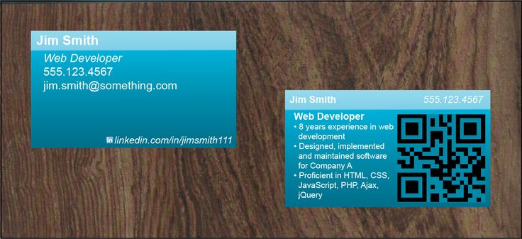 resume business cards
