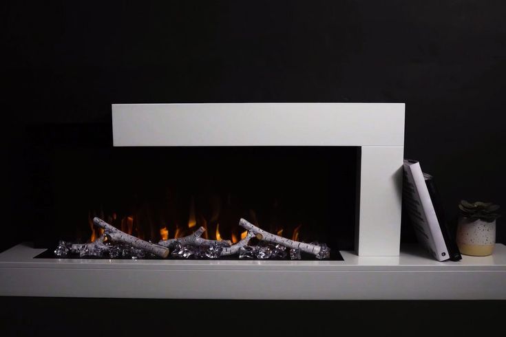 Napoleon Stylus Cara 60 White Wall Mount Electric Fireplace With Shelf - How To Use Napoleon Electric Fireplace