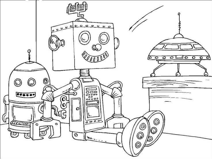 RobotColoringPagejpg 1 024 768 pixels Coloring pages for kids