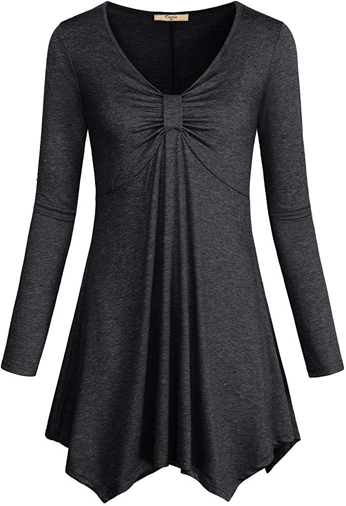 URIBAKE Womens Casual Tops Shirts Fashion Twist Knot Long Sleeve Tunics Solid Color T Shirts Blouse URIBAKE Womens Casual Tops Shirts Fashion Twist Knot Long Sleeve Tunics Solid Color T Shirts Blouse