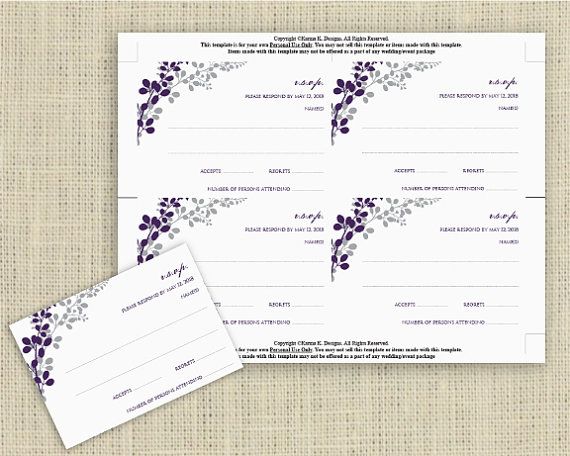 rsvp templates for weddings
