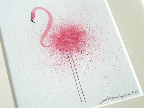 Flamingo Baby Originalvorlage tierische Kunst Kinderzimmer