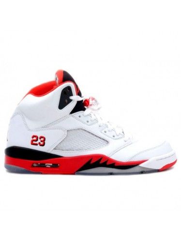 136027 162 Nike Air Jordan 5 V Retro-Fire Red (White/Fire Red