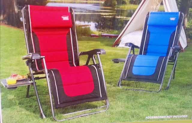 Timber Ridge Antigravity Camp Lounger Chair Red Loungers Outdoor Chairs Antigravity Camp Lounger Chair, Timber Ridge Outdoor Furniture