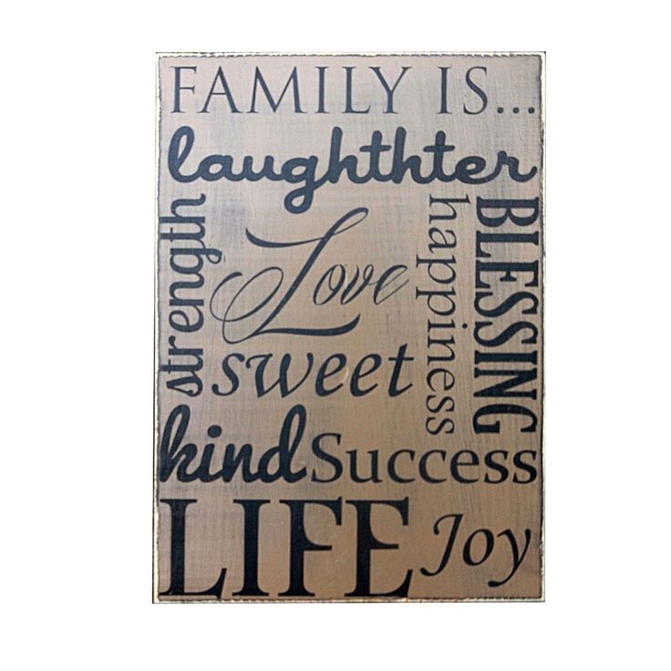 Family Is Laughter, Home Decor Sign, Wood, Wall Art, 11x16