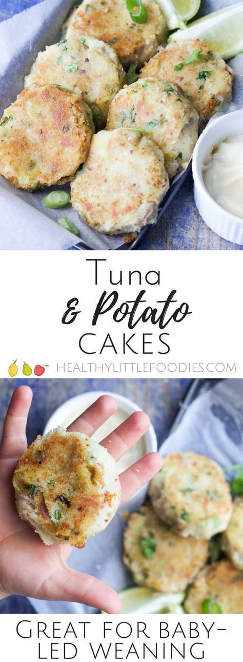 Tuna and Potato cakes. A great finger food for baby-led weaning. Great as part of a family meal. Food for kids. via @hlittlefoodies