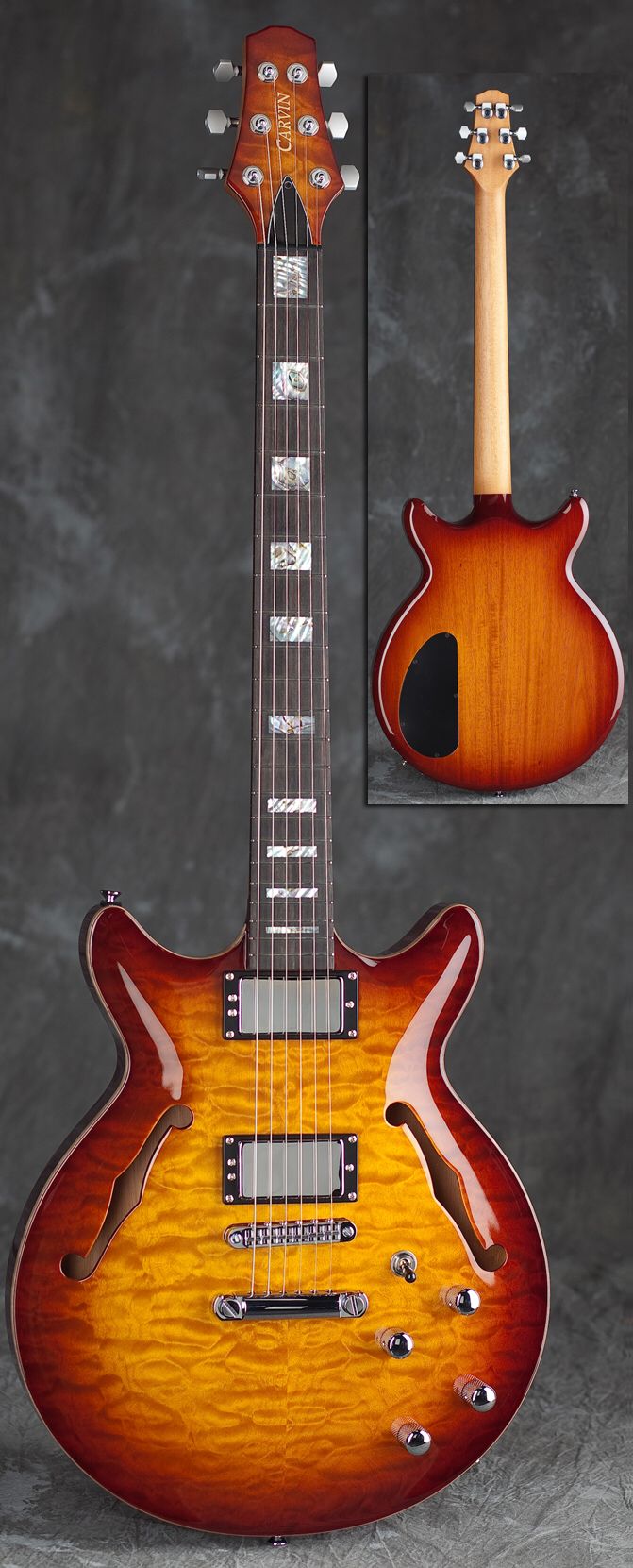 Looks like a Carvin dc6s sunburst