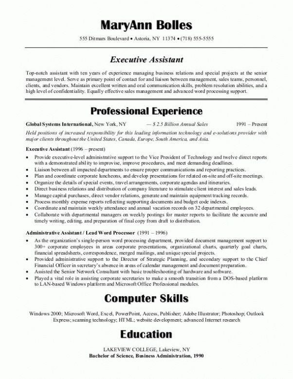 In the event that you are applying for an administrative assistant position for any company, the reader of the resume will expect you to be formal and stay