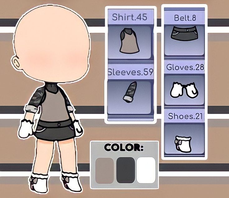 Gacha life out fit ideas | Belt, Life, Shoes