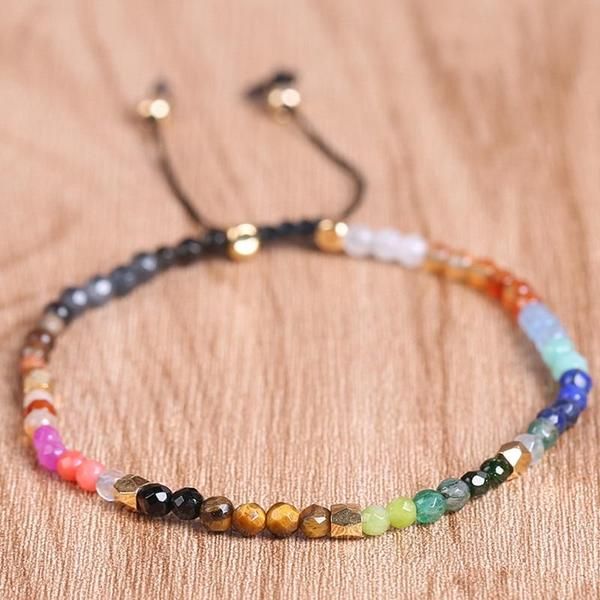 Cristal Réglable Lucky Pierre REIKI de perles perles 12 Constellation Bracelet