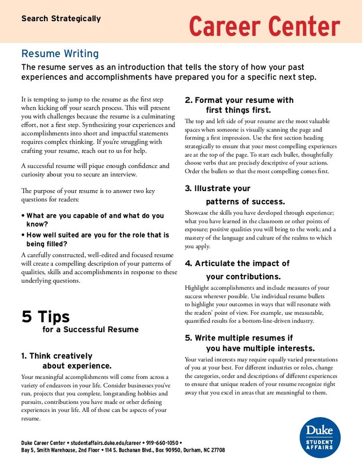 The 16 best Resume Guide images on Pinterest Resume writing