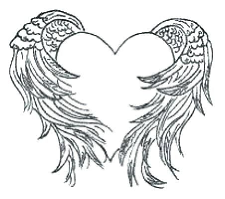 Download Coloring Pages Of Wings Heart With Wings Coloring Pages Photos Hearts With Wings Coloring Pages ...
