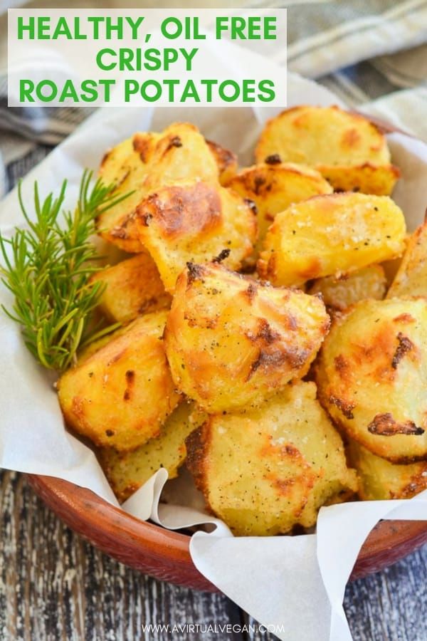 Healthy No Oil Crispy Roasted Potatoes Healthy No Oil Crispy Roasted Potatoes