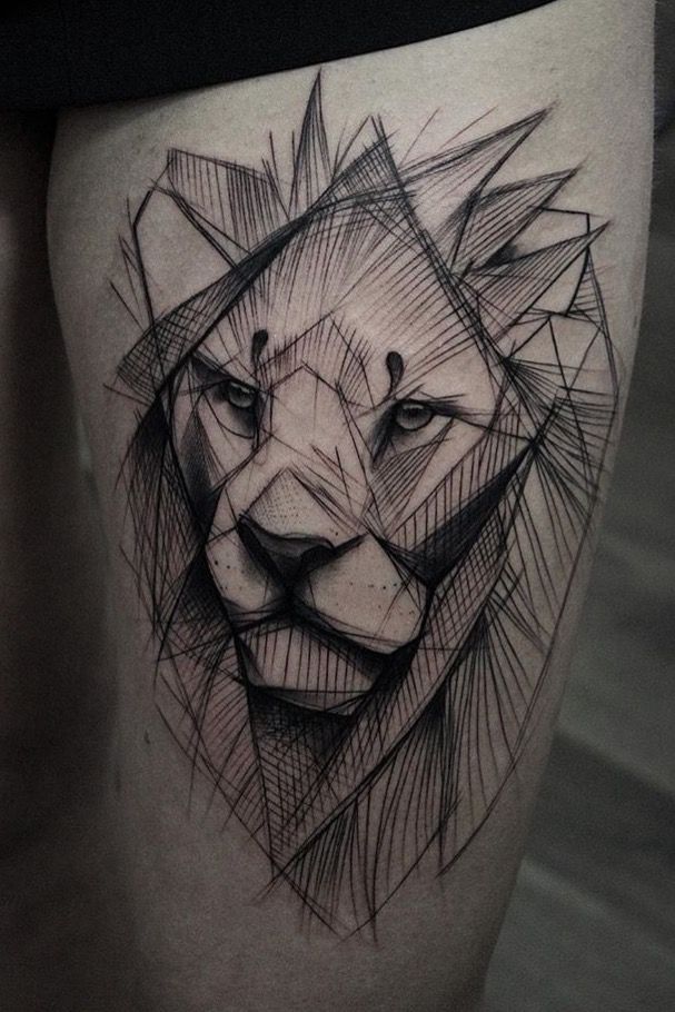 lion tattoos drawings