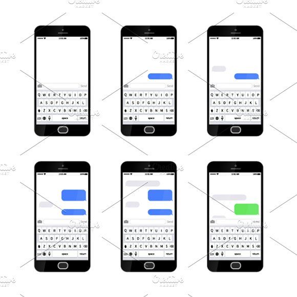 Sms texting templates Graphic design elements Business card logo Sms texting templates Graphic design elements Business card logo